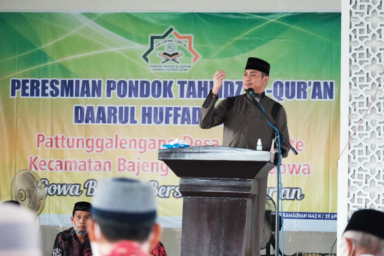 Resmikan Pondok Tahfidz Daarul Huffadz, Pemkab Gowa Beri Bantuan Rp100 Juta