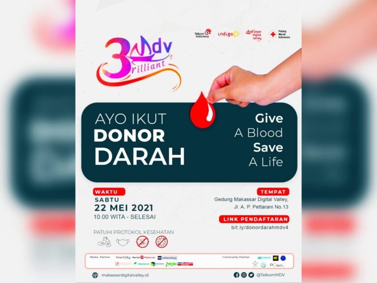 Ultah ke-3, Makassar Digital Valley akan Gelar Donor Darah