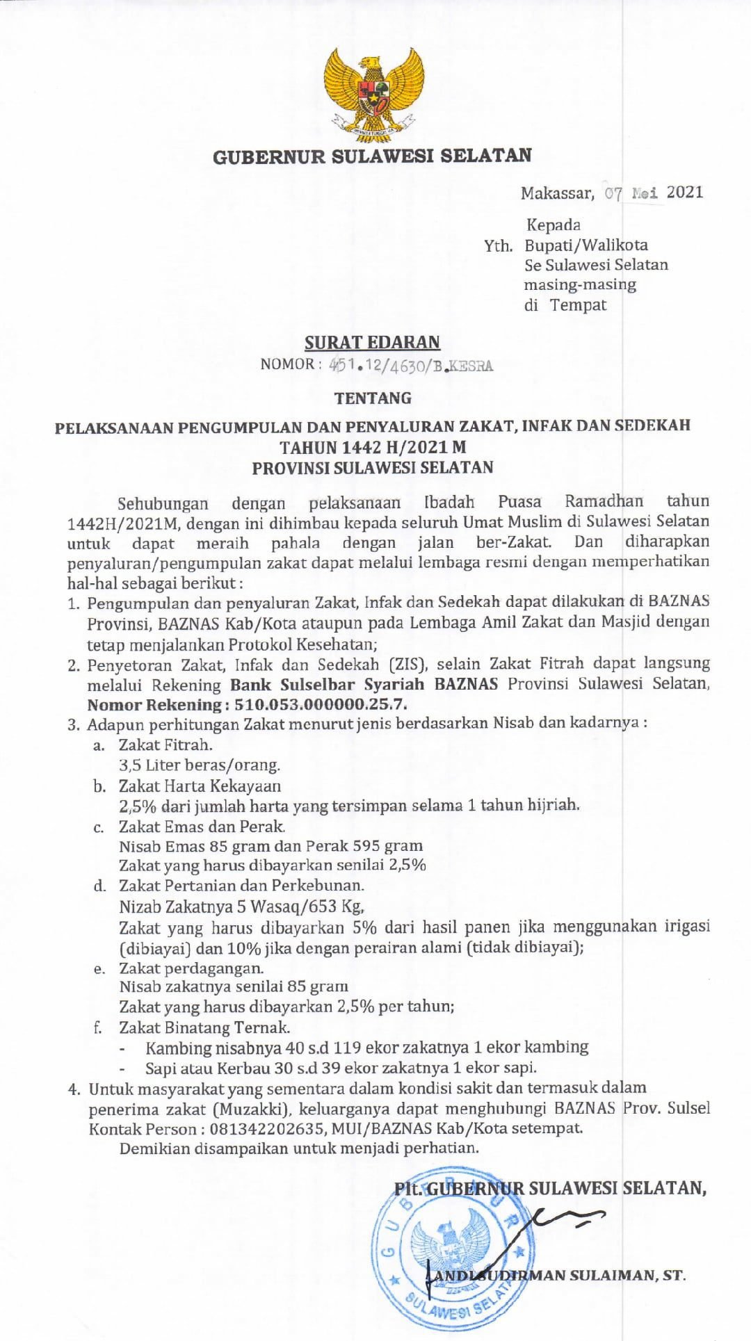 Plt Gubernur Sulsel Imbau Umat Muslim Salurkan Zakat melalui Lembaga Resmi 
