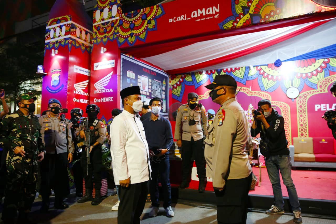 Walikota Danny Pomanto Dampingi Plt Gubernur Sulsel Pantau Pos Pengamanan Lebaran