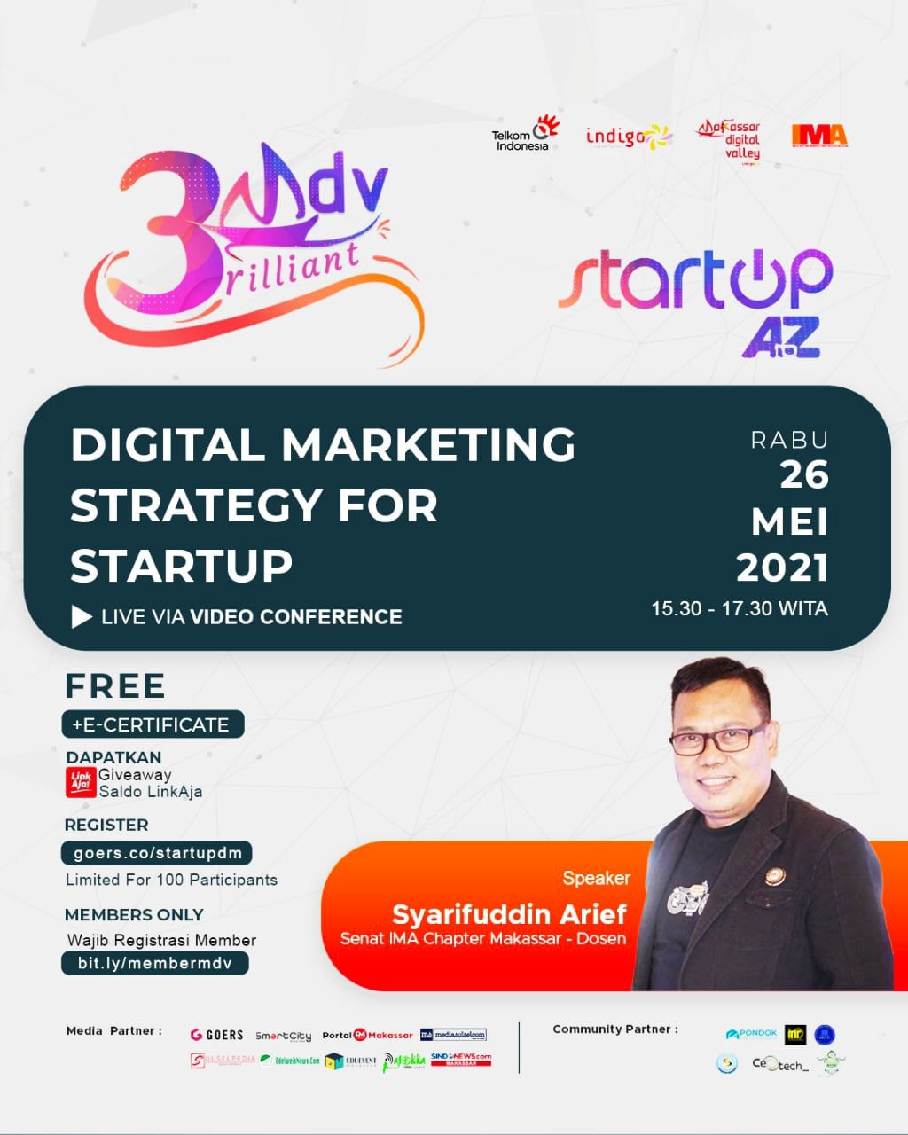 Peringati 3rd Anniversary-nya, MDV Juga Akan Gelar Online Class Digital Marketing