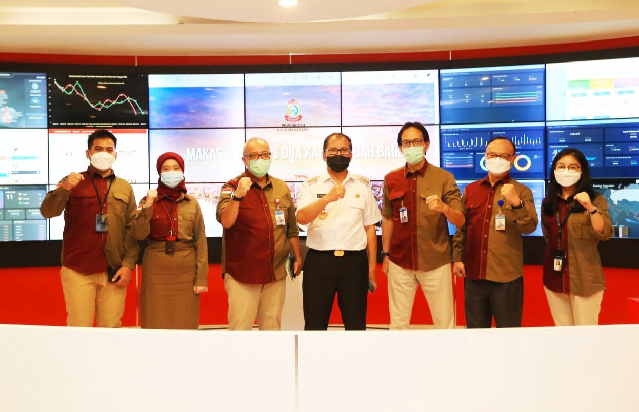Kagumi Konsep Smart City Makassar, Bank Indonesia Kunjungi War Room Balaikota