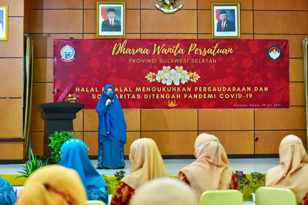 Halal Bihalal Dharma Wanita Persatuan Sulsel, Naoemi: Hilangkan ego dan terus bekerja bersama untuk kemaslahatan umat