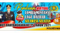 16 Kontestan akan dijaring Mewakili Polres Maros pada Lomba Nyanyi Lagu Daerah Tingkat Polda