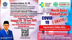 MCCC PP Muhammadiyah Kerjasama Unismuh Makassar Vaksinasi Covid-19 Gratis, Kuota 2000 Peserta
