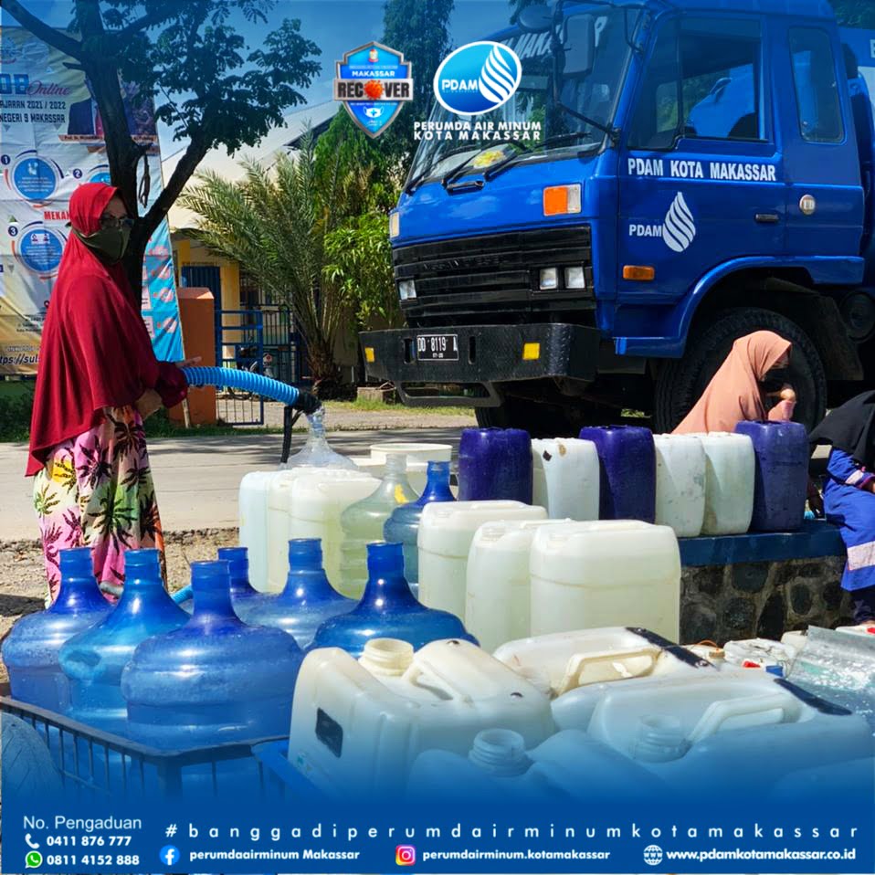 PDAM Makassar Siapkan Air Mobil Tangki Gratis untuk Warga Untia