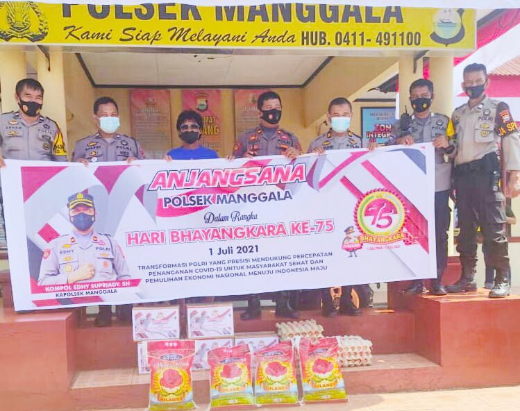 Peringati Hari Bhayangkara, Polsek Manggala Anjangsana ke Panti Asuhan