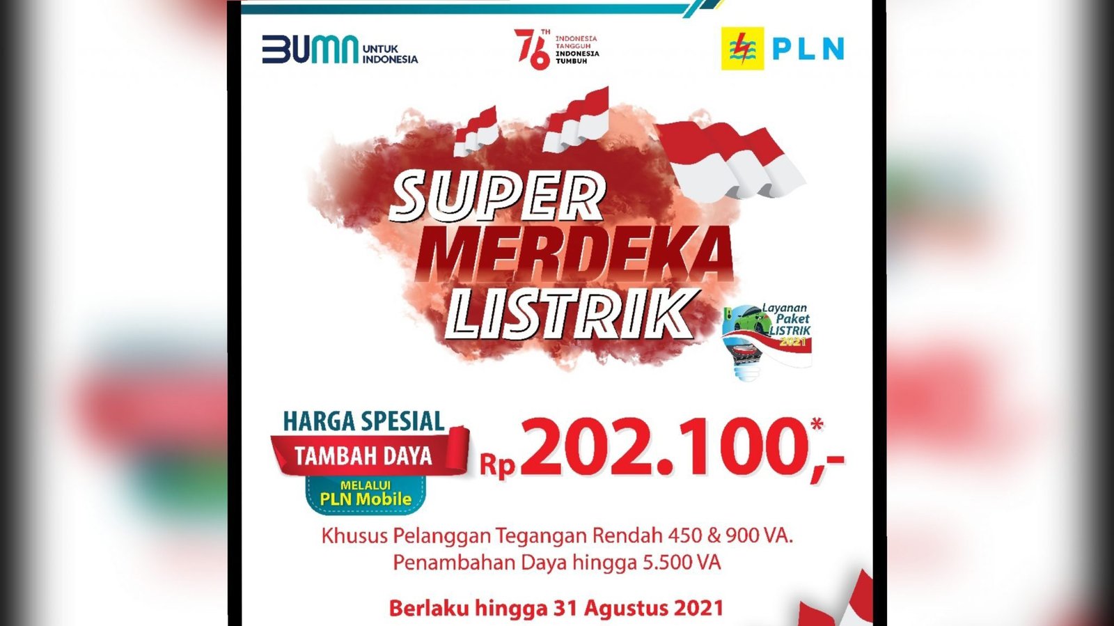 Harga Spesial Tambah Daya Via PLN Mobile hanya Rp200 Ribuan
