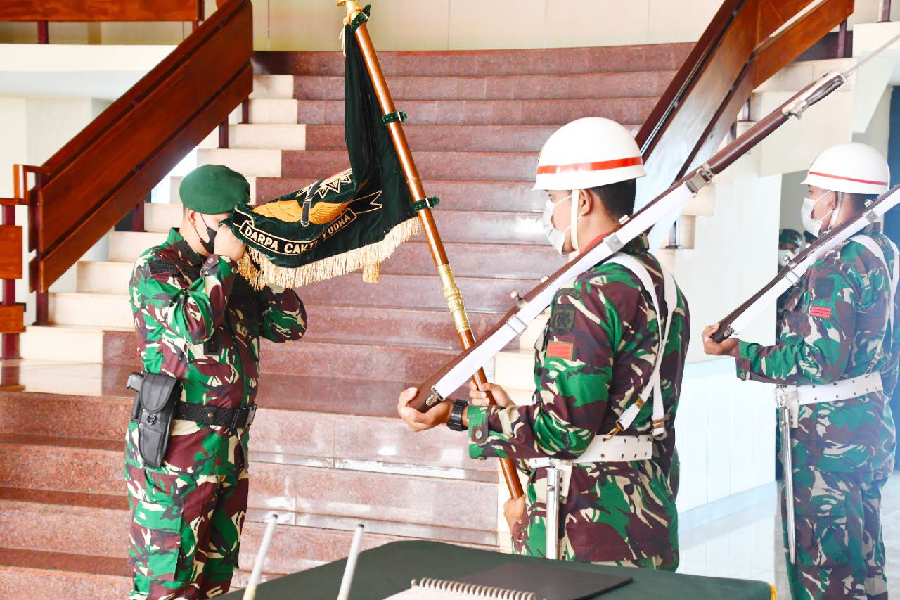 Prajurit Divif 3 Kostrad Sambut Calon Pangdivif 3 Kostrad Brigjen TNI Kunto Arief Wibowo