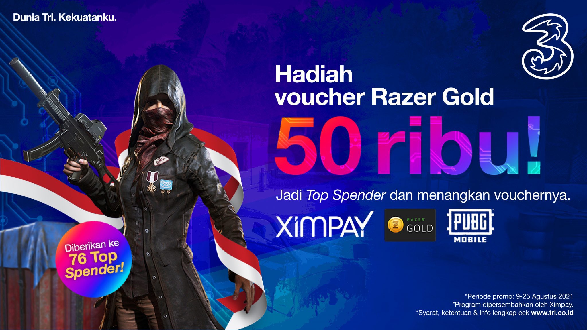 3 Indonesia Berikan Semangat Kemerdekaan Lewat Ragam Promo Menarik 3 Promo XIMPAY