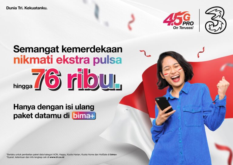 3 Indonesia Berikan Semangat Kemerdekaan Lewat Ragam Promo Menarik 6 Sambut Hari Kemerdekaan Indonesia ke-76, 3 Indonesia Berikan Semangat Kemerdekaan Lewat Ragam Promo Menarik