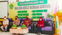 Kapolsek Tompobulu Polres Gowa Apresiasi Penerapan Prokes di MAN Malakaji