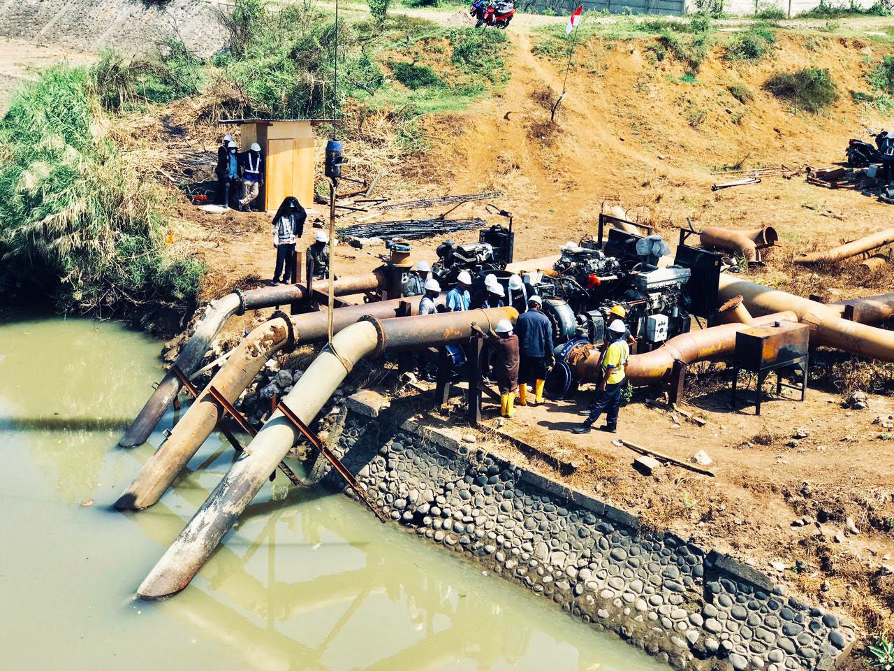 Pompa Suplesy di Sungai Moncongloe beroperasi, Pasokan Air Baku mulai Normal