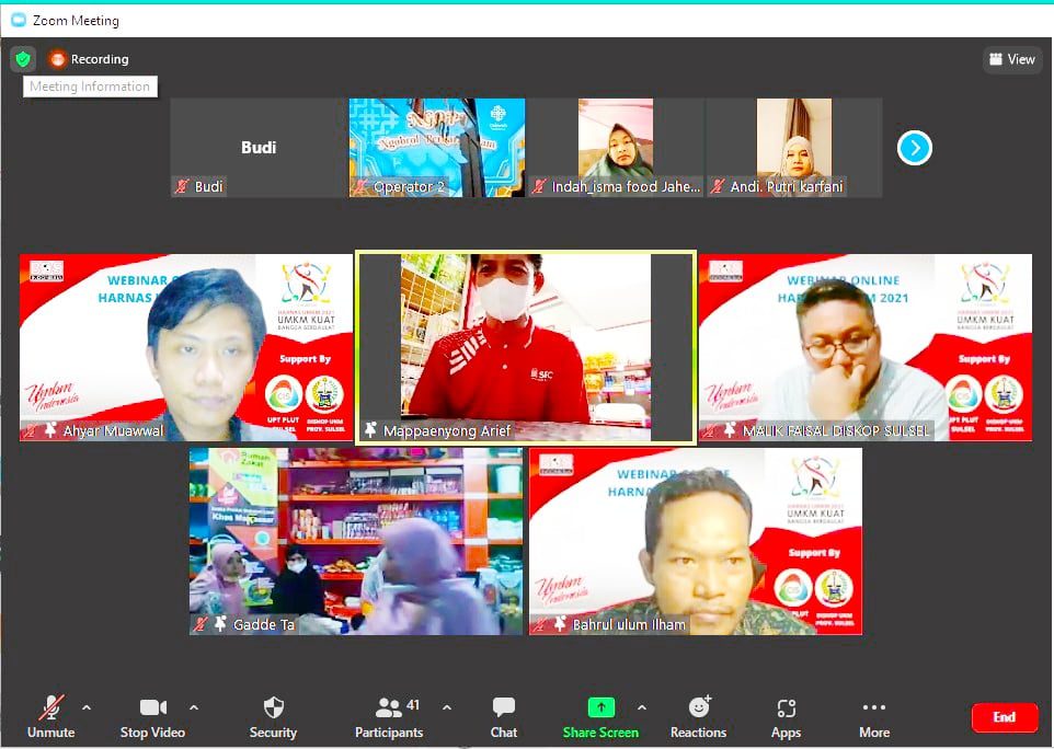 Semarak Harnas UMKM 2021, PLUT Diskop UKM Sulsel Gelar Webinar