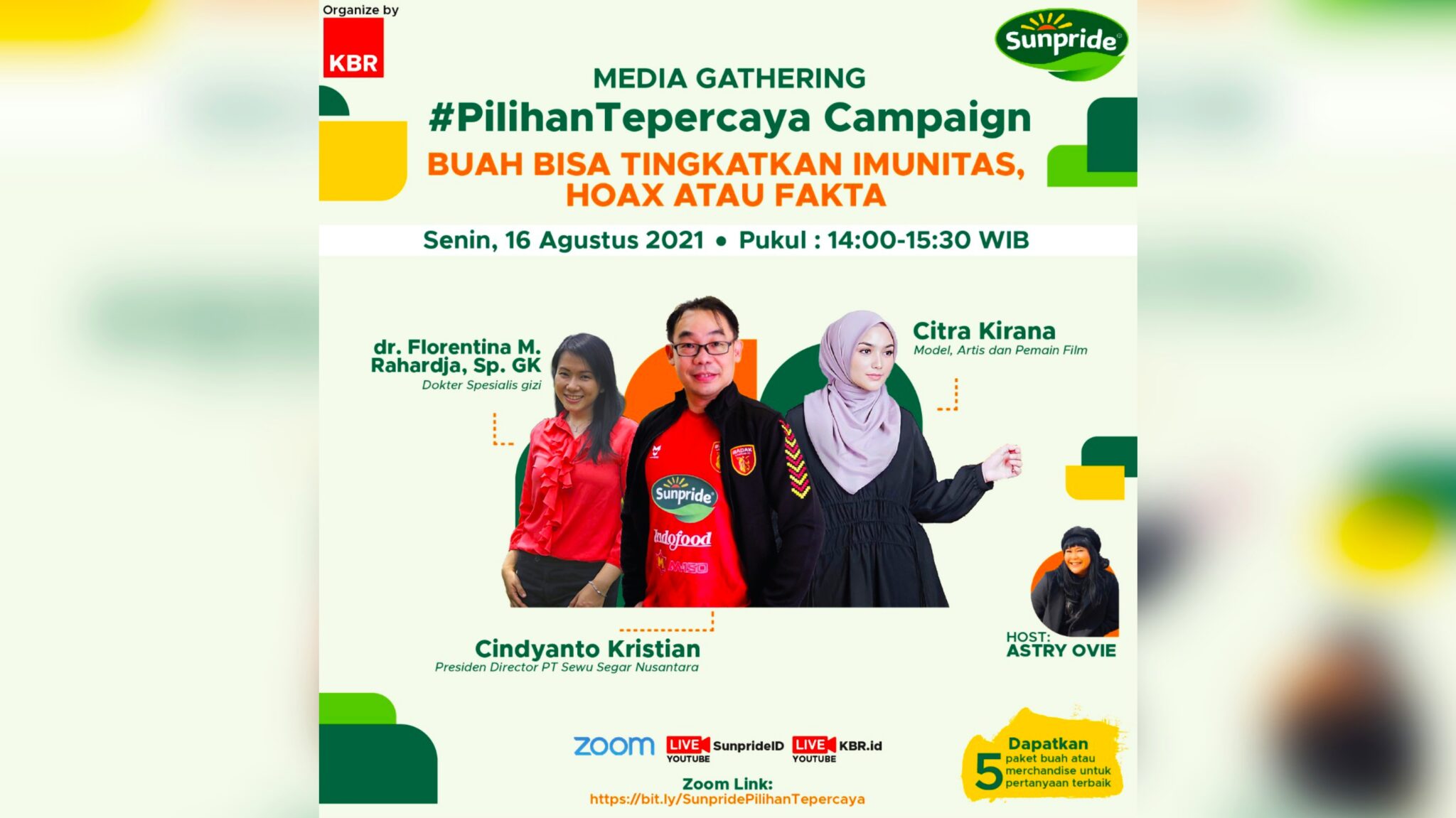 Sunpride Ajak Masyarakat Konsumi buah berkualitas untuk Jaga Imun di Masa Pandemi