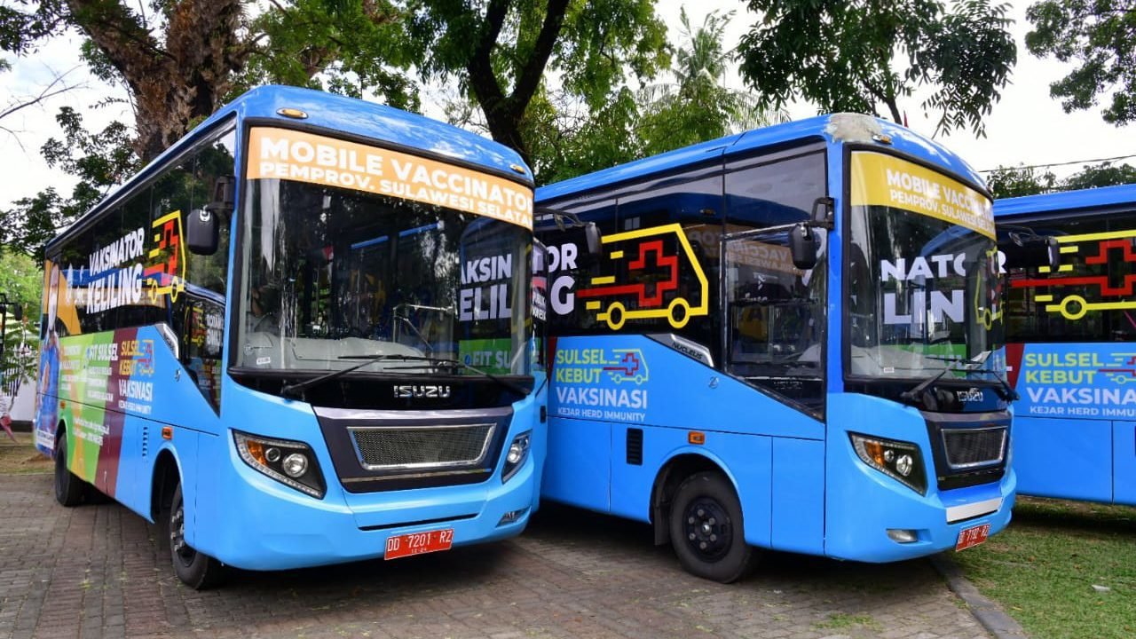 Dishub Sulsel Dukung 9 Mobil unit Bus untuk Mobile Vaksinator
