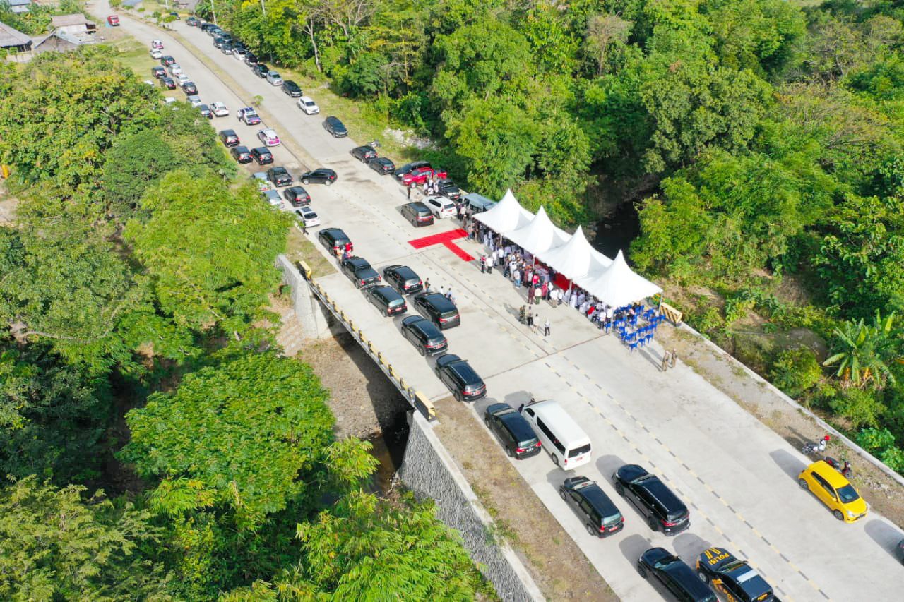 Plt Gubernur Sulsel Resmikan Jembatan Sungai Bangkae Sidrap