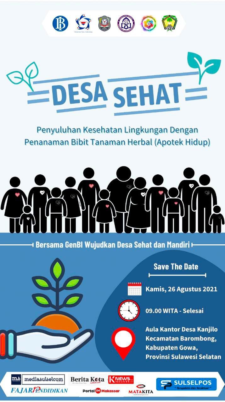 GenBI Komisariat UIN Alauddin Makassar Gelar "Desa Sehat"