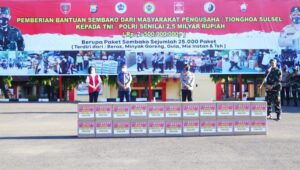 Kapolda Terima Bantuan 25 Ribu Paket Sembako Untuk Masyarakat Sulsel