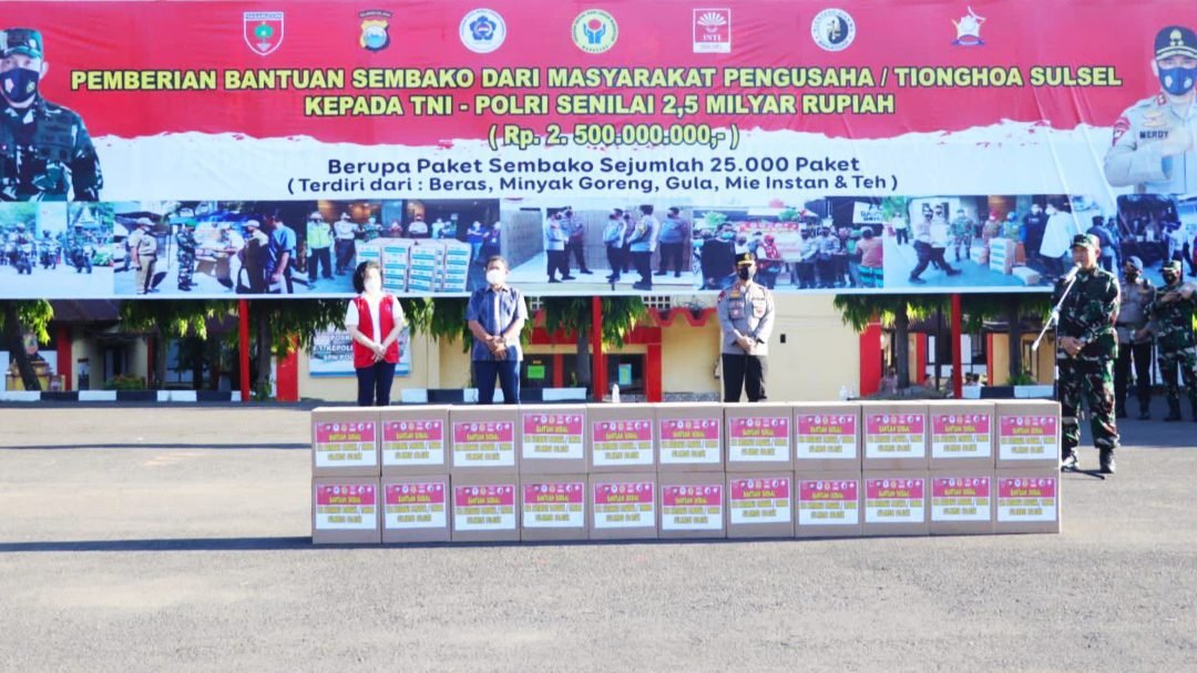 Kapolda Terima Bantuan 25 Ribu Paket Sembako Untuk Masyarakat Sulsel