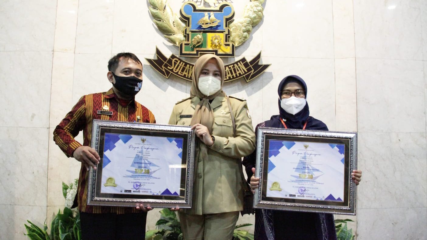 Inovasi Sentuh Pustaka dan Bajiki Raih Penghargaan Pemprov Sulsel