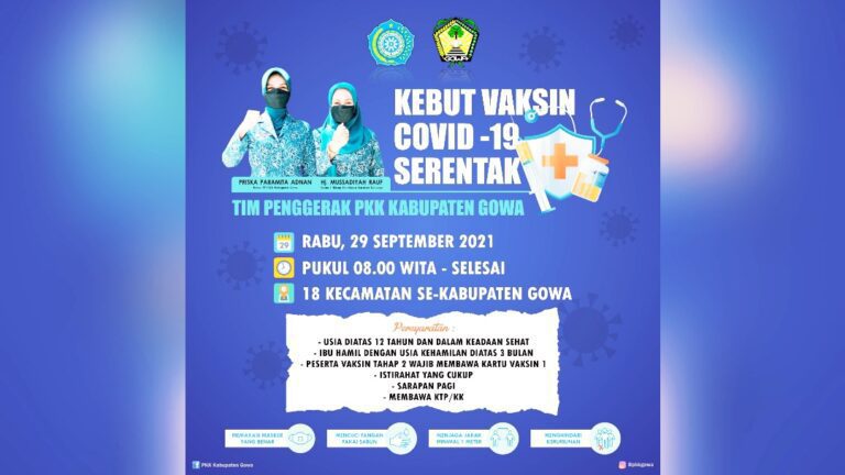 Priska Adnan Ajak Seluruh Kader Sukseskan Kebut Vaksin TP PKK Gowa 8 Priska Adnan Ajak Seluruh Kader Sukseskan Kebut Vaksin TP PKK Gowa