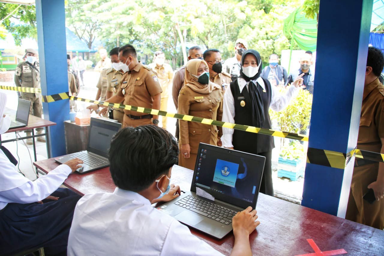 Simulasi PTM di SMPN 15 Makassar, Fatma : Kita Akan Evaluasi Day to Day