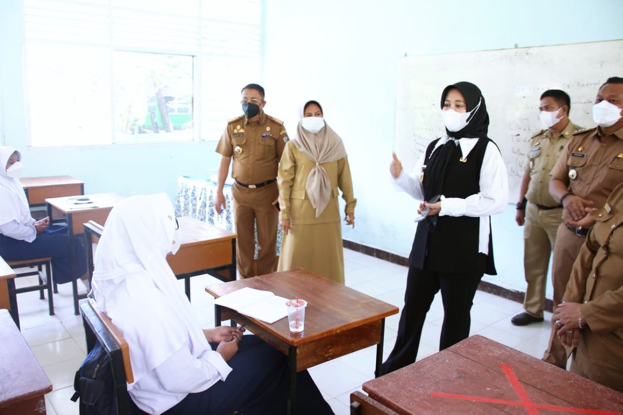 Simulasi PTM di SMPN 15 Makassar, Fatma : Kita Akan Evaluasi Day to Day