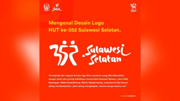 Sulawesi Selatan Masuki Usia 352 Tahun, Berikut Makna Logo HUT Sulsel 2021
