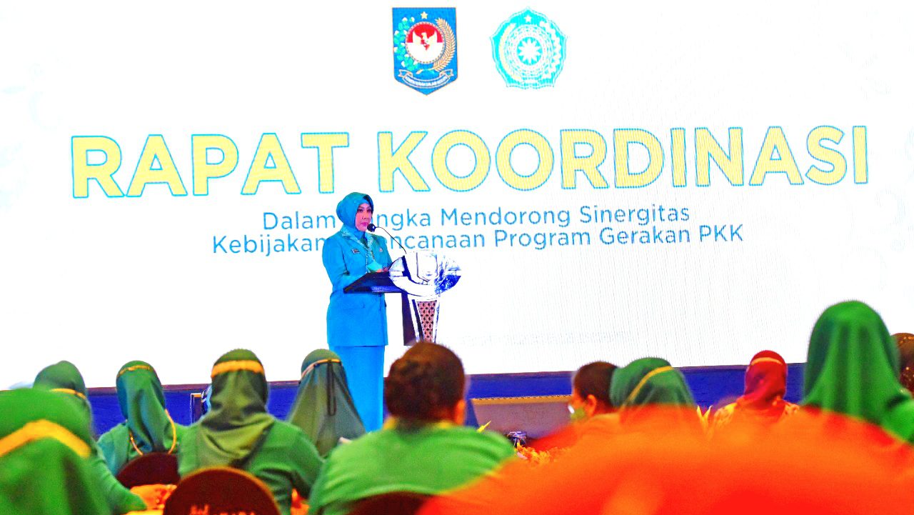 Rapat Koordinasi Nasional PKK, yang digelar di Hotel Bidakara Jakarta, Jumat, 10 Desember 2021.