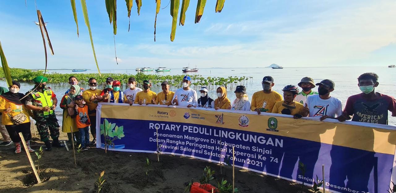 Rotary Club Tanam 1000 Mangrove di Pantai Mallengreng Sinjai