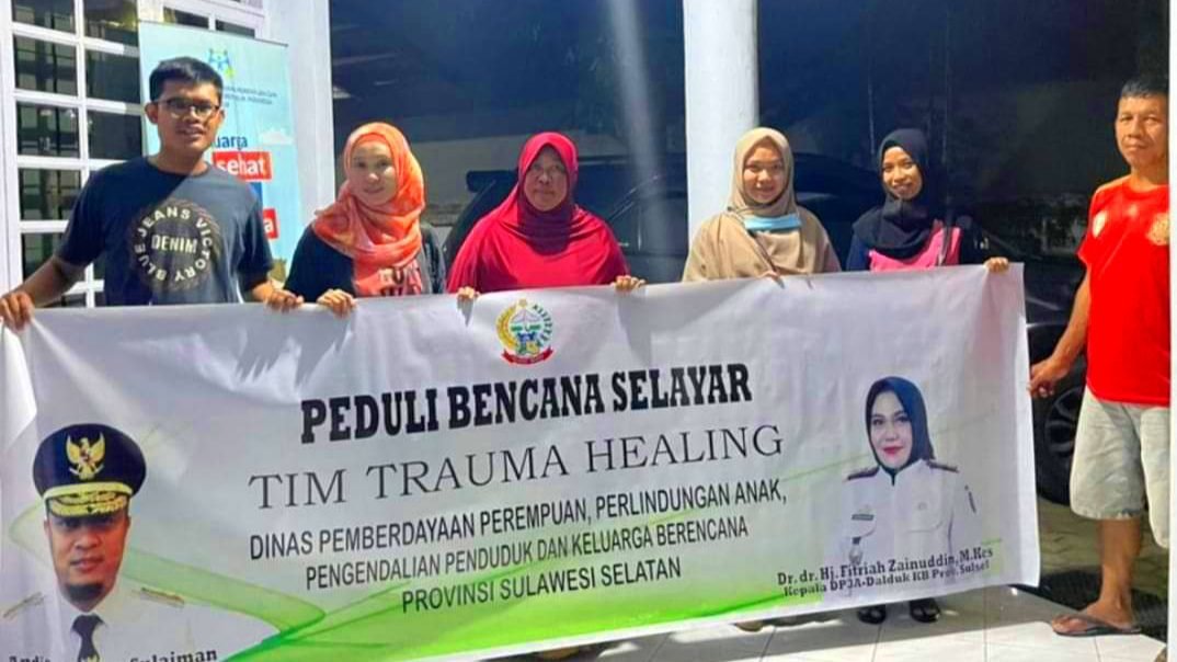 Peduli Bencana Selayar, DP3A Dalduk KB Sulsel Kirim Tim Trauma Healing