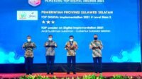 Sukses Manfaatkan Aplikasi Digital untuk Pelayanan Publik, Pemprov Sulsel Raih Penghargaan Top Digital Award 2021