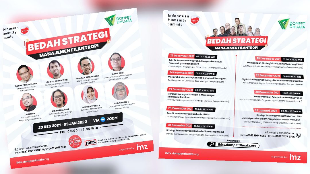 Dompet Dhuafa Gelar Bedah Strategi Manajemen Filantropi di Indonesian Humanity Summit