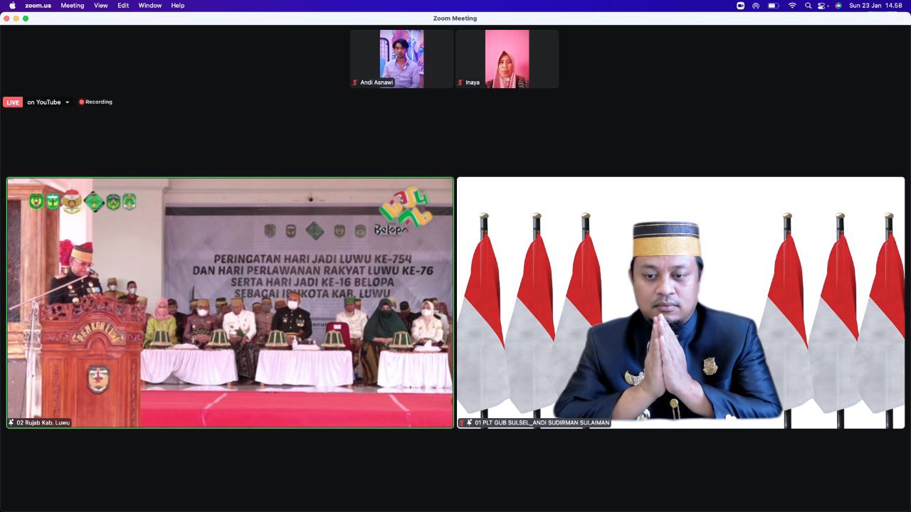 HUT ke-754 Tahun Luwu, Plt Gubernur: Sudah Rp775 Miliar kami kucurkan untuk Luwu Raya