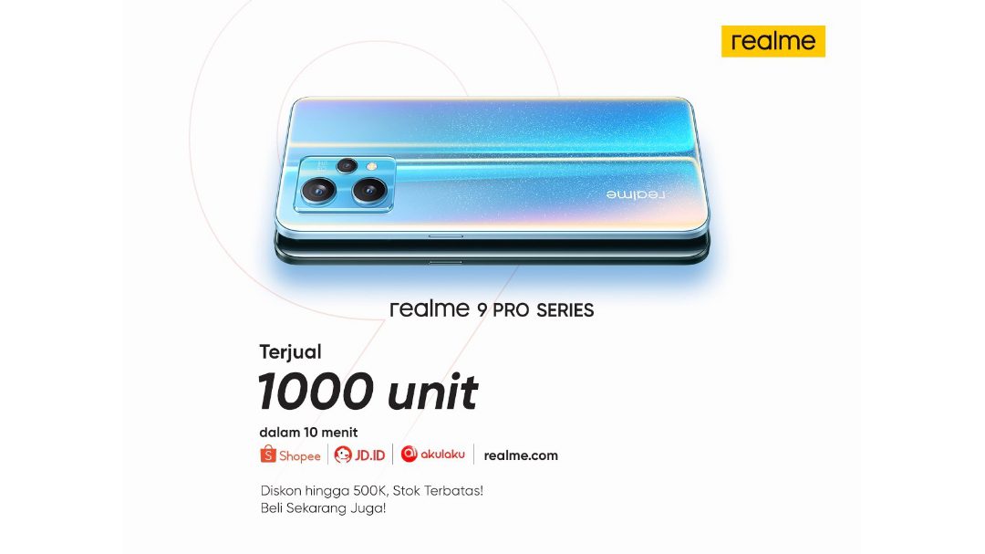 Realme 9 Pro Series Terjual 1.000 Unit dalam 10 menit