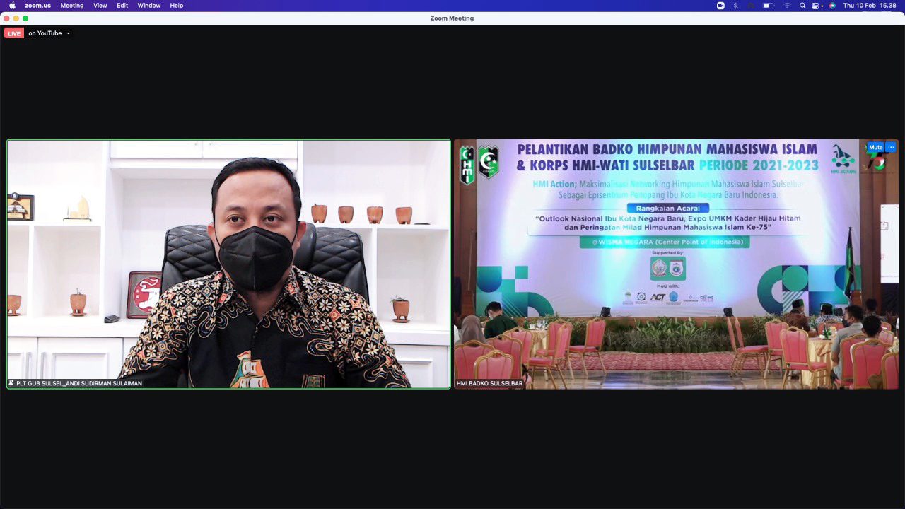 Pelantikan Badko HMI Sulselbar, Andi Sudirman Dorong Proaktif Dalam Pembangunan dan Menjaga Kearifan Lokal
