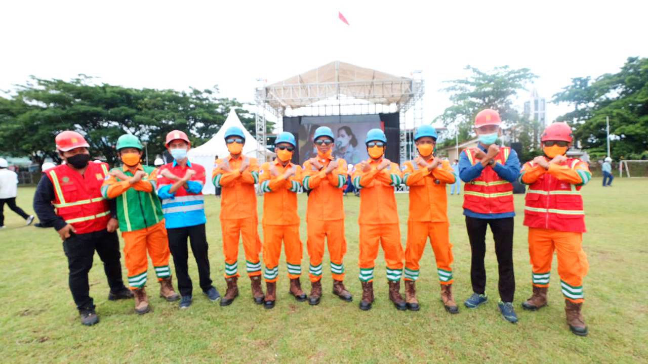 Tim Elit PLN UIW Sulselrabar Turut Berpartisipasi Upacara Penutupan Bulan K3 Nasional di Sorowako