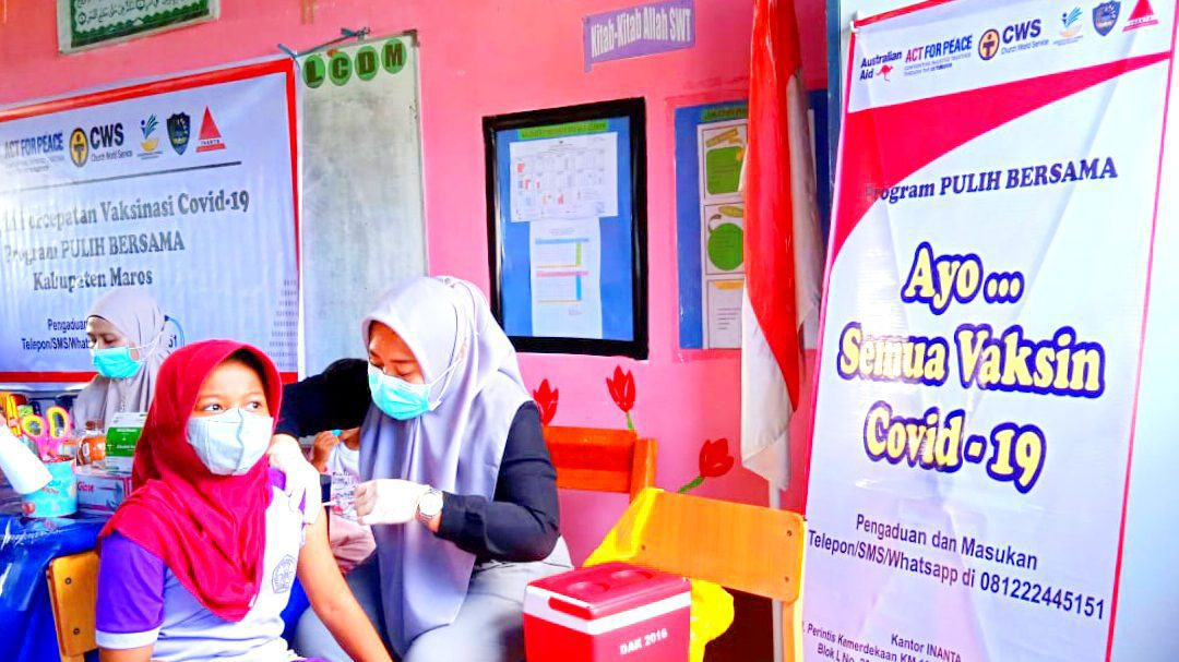 Dinkes Maros Gandeng Inanta - CWS Gelar Vaksin Anak dan Dewasa