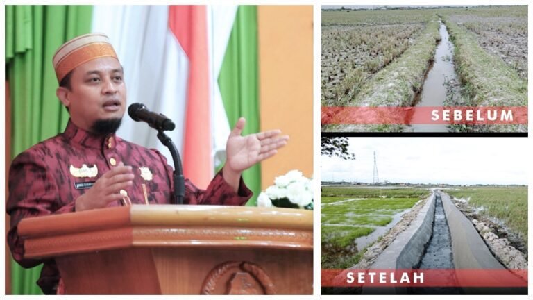 Resmikan Proyek Irigasi dari Bantuan Keuangan di Sidrap, Andi Sudirman: Alhamdulillah, Aliri 512 Hektar Sawah
