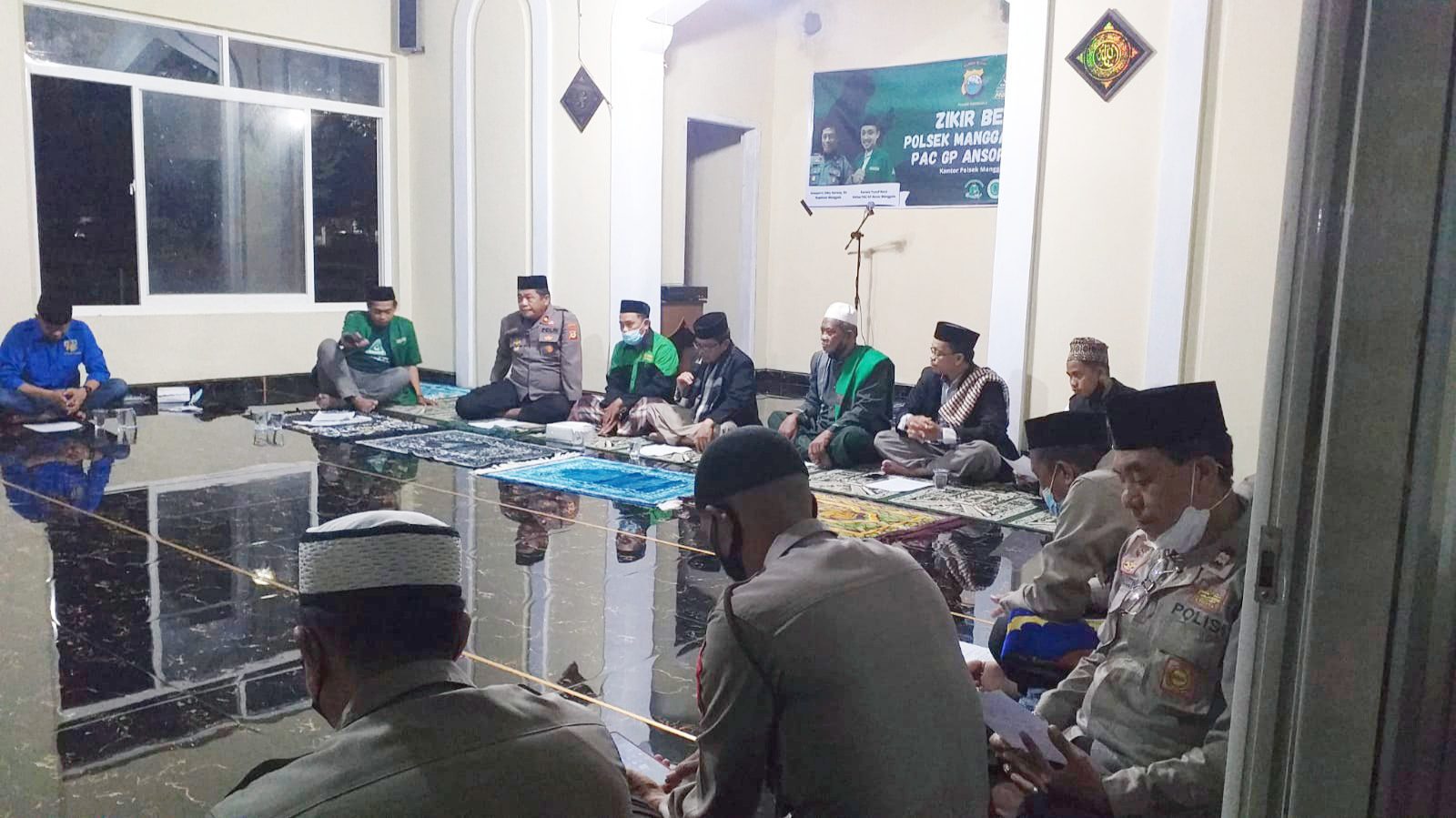Songsong Ramadhan, Polsek Manggala Gelar Dzikir bersama Toda, Tomas, Toga & GP Ansor