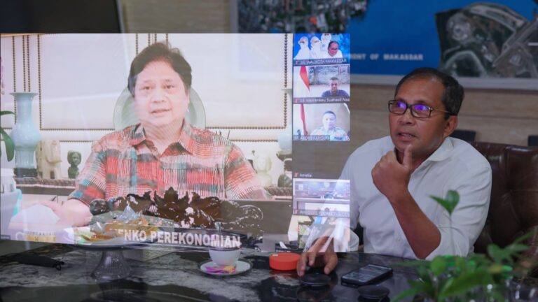 Wali Kota Danny Rakor Bersama Menko Perekonomian, Bahas Perkembangan Covid-19