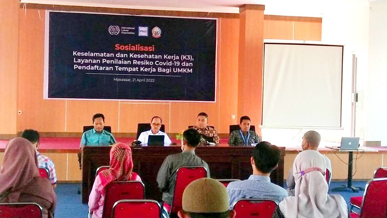 ILO-Apindo Sulsel Sosialisasi K3 dan Layanan Penilaian Resiko Covid-19