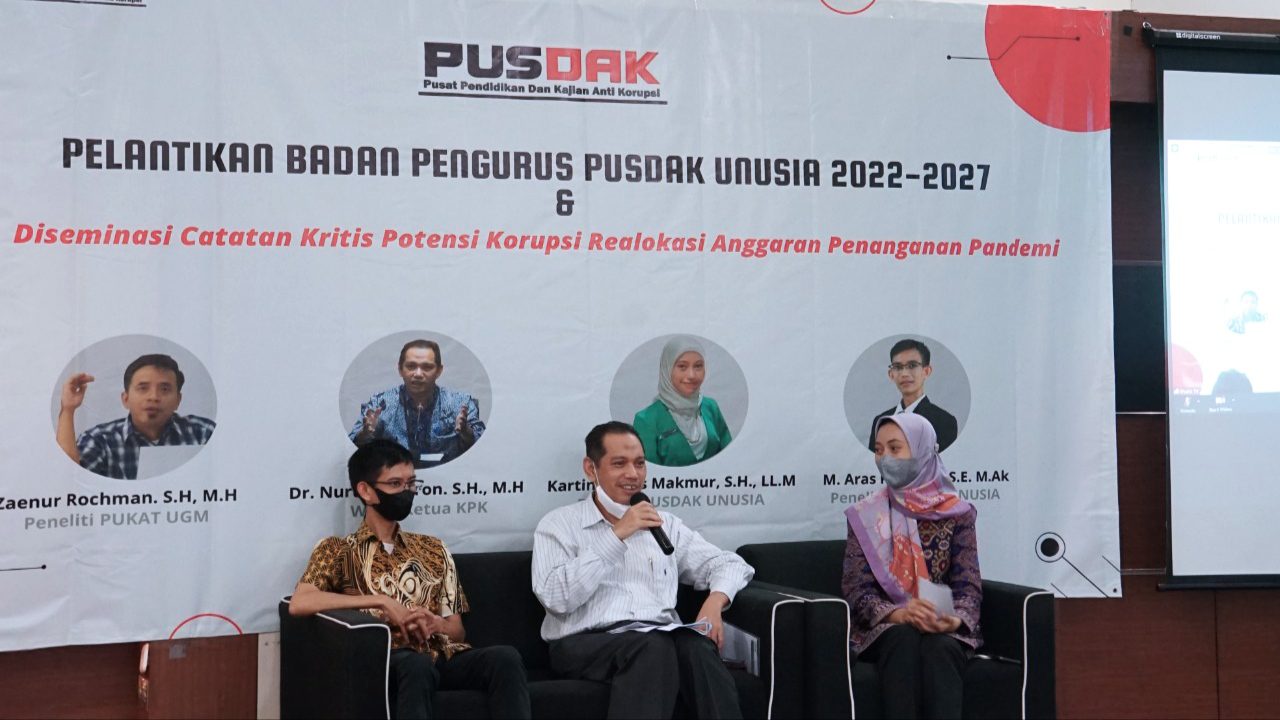 Peneliti PUSDAK UNUSIA Temukan Akar Masalah Pengungkapan Tindak Pidana Korupsi