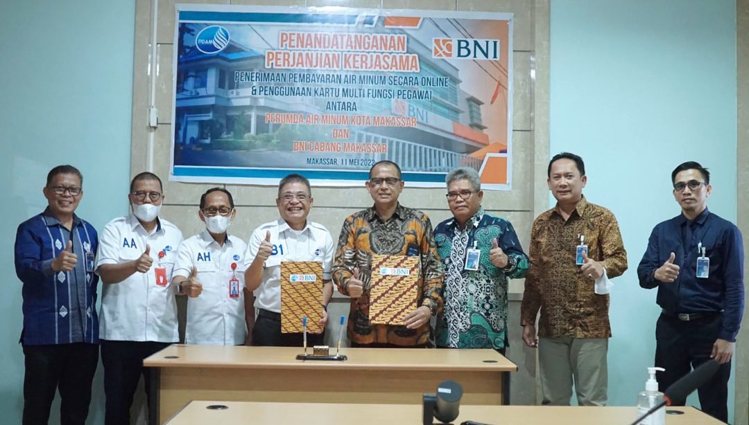 Maksimalkan Pelayanan Pelanggan, PDAM Makassar MOU dengan Bank BNI
