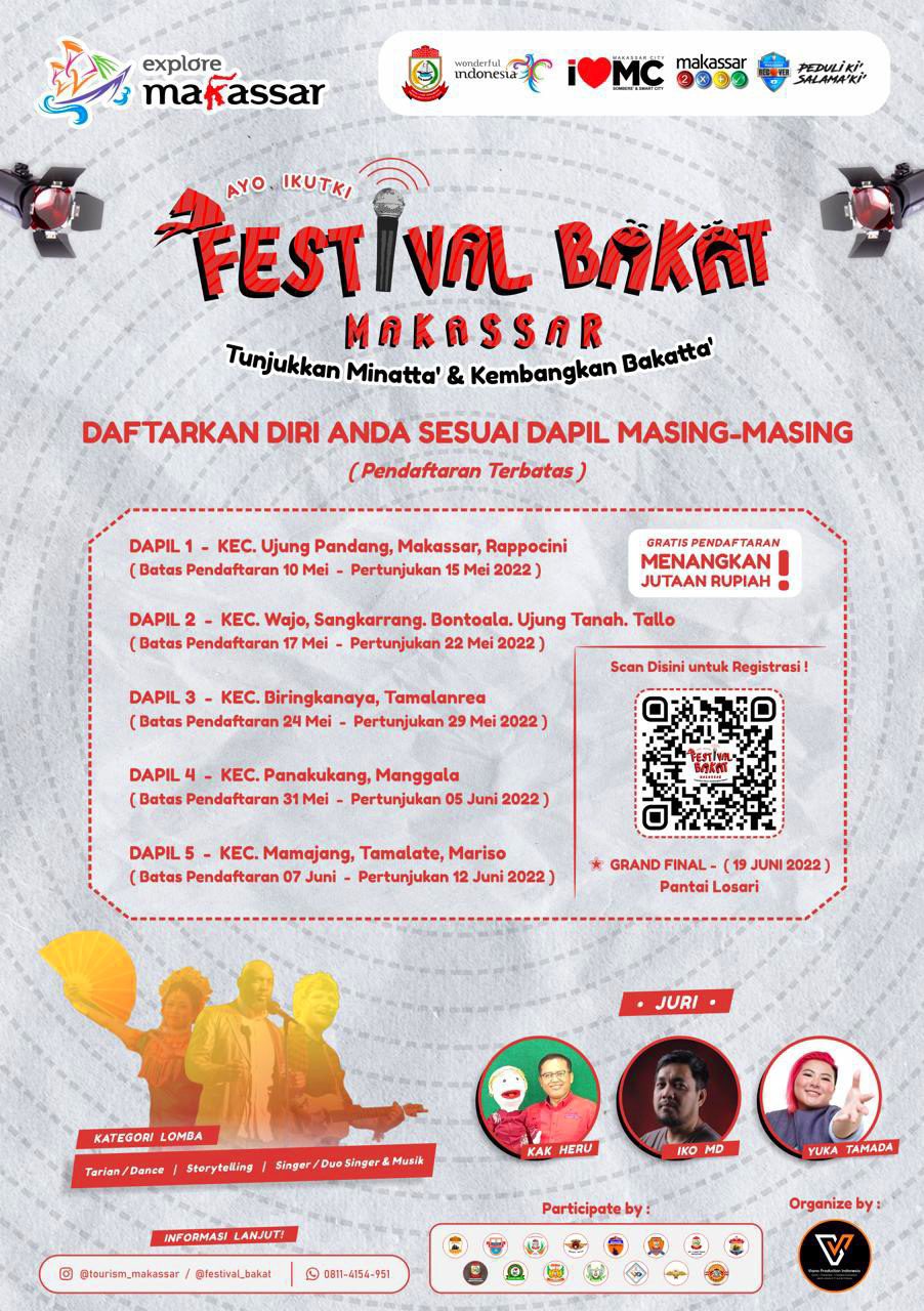 Tingkatkan Kreativitas dan Minat Milenial, Dispar Makassar Gelar Festival Bakat 2 Tingkatkan Kreativitas dan Minat Milenial, Dispar Makassar Gelar Festival Bakat