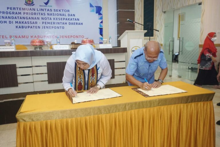 BBPOM Makassar Lakukan MoU Bersama Bupati Jeneponto