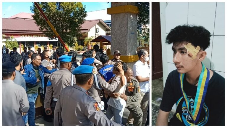 Kader PMII Luka-luka Diduga Diseret Polisi Saat Demo di Mapolres Pangkep 3 Kader PMII Luka-luka Diduga Diseret Polisi Saat Demo di Mapolres Pangkep