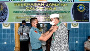 KBHU Jamiatul Bahari Lantamal VI Lepas Rombongan Jamaah Haji