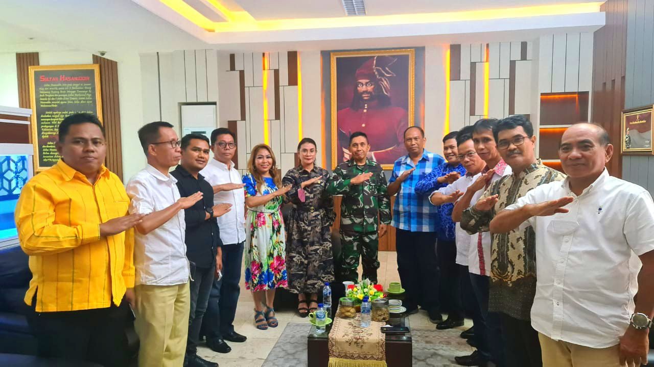 Jelang Pengukuhan, Pengurus PMTI Sulsel Temui Pangdam XIV Hasanuddin